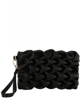 Fashion Clutch Wristlet GLE-0125 BLACK